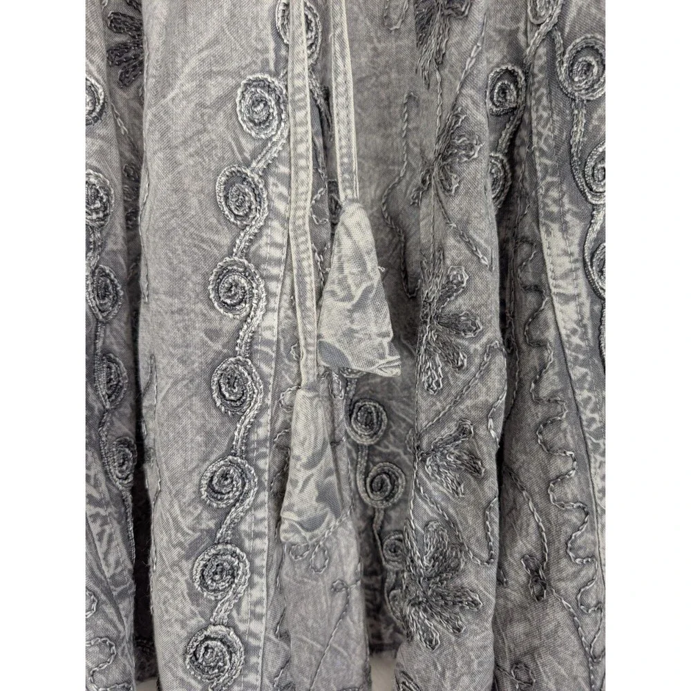 Go Gal Embroidered Asymmetric Handkerchief Skirt One Size